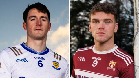 Ballinderry's Gareth McKinless (left) and Crossmolina's Jordan Flynn (right)