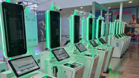 Automated machines at Faro airport in Portugal