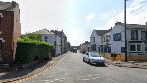 The entrance to the street where the collision happened
