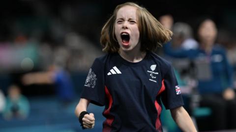 Bly Twomey playing at the Paralympics 