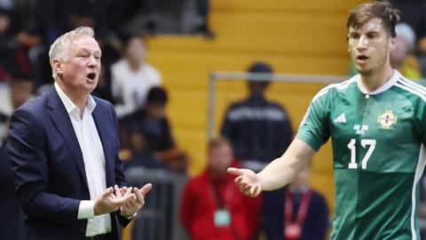 Northern Ireland manager Michael O'Neill and Paddy McNair