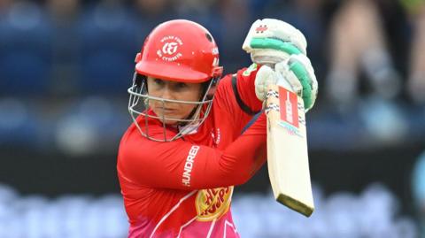 Welsh Fire's Tammy Beaumont drives stylishly against Southern Brave 