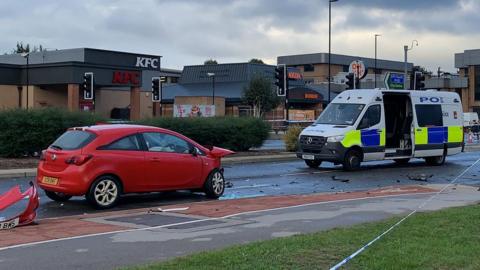 Scene of incident on Penistone Road, Sheffield