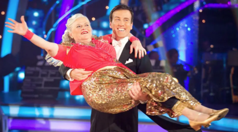 Ann Widdecombe with her Strictly dance partner Anton Du Beke in 2010 