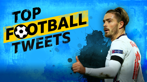 Top Football Tweets: cut-out of Jack Grealish