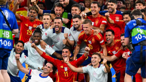 Spain celebrate