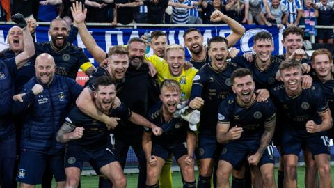 Kilmarnock celebrate beating Tromso