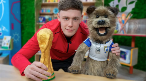 Make a football trophy for the World Cup 2026!