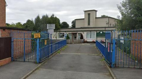 A school building from a street