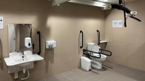 A general view of the Changing Places toilet in the Four Seasons Shopping Centre, Mansfield