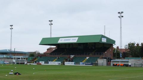 A picture of Blyth Spartans' Croft Park ground