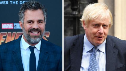 Mark Ruffalo and Boris Johnson