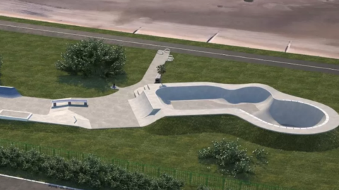 An artist’s impression of the new skate park