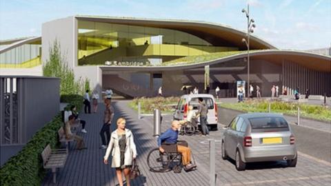 Artist's impression of Cambridge South railway station