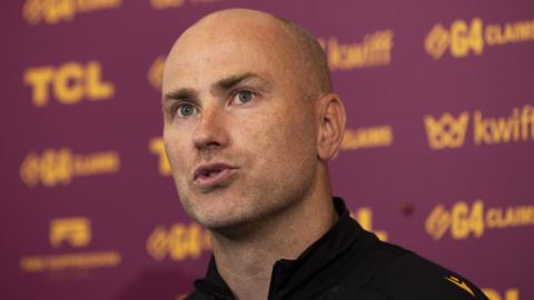Motherwell manager Jens Berthel