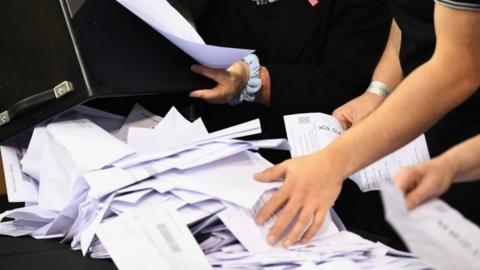 Votes ready to be counted