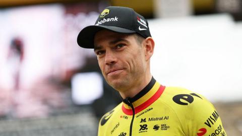 Wout van Aert at the Paris-Roubaix in April
