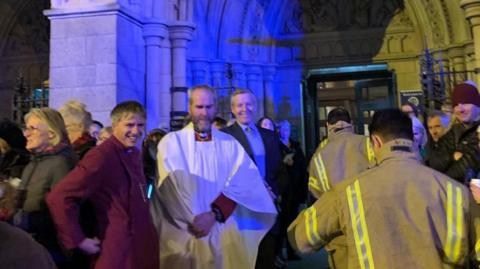 People outside Truro Cathedral