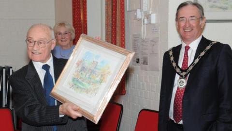 Image of Clerk Malcolm Wieck from Edington Parish Council and Councillor James Sheppard