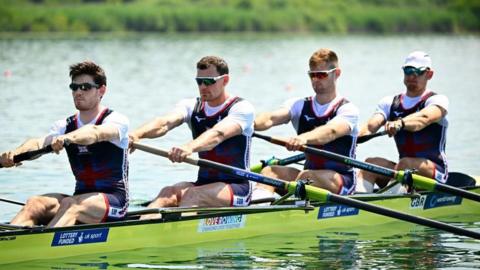 Matthew Aldridge in the men’s quadruple sculls