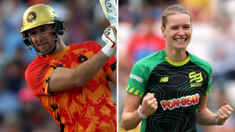 A split image of Liam Livingstone and Lauren Bell