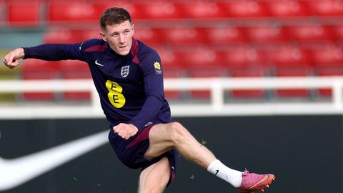 Elliot Anderson in action for England