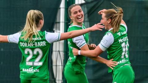 Hibs celebrate