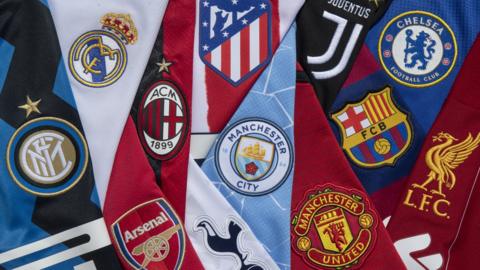 The 12 clubs involved in the European Super League