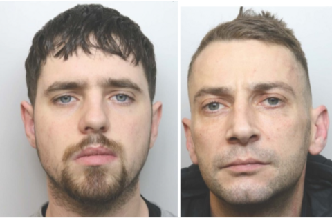 Mugshots of Connor Barnett and Dean Higgins 