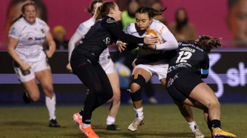 Saracens' Sophie Bridger is tackled