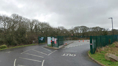 Cornwall household waste site entrance