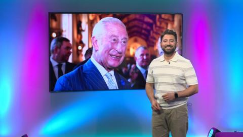 Ricky on the Newsround set