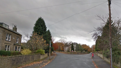 Nab Lane in Shipley - a tree-lined street