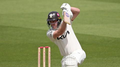 Dan Lawrence batting