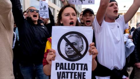 Fans protest against James Pallotta