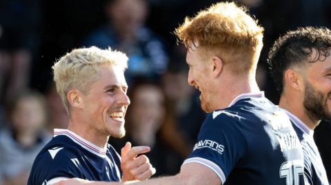 Dundee players celebrating