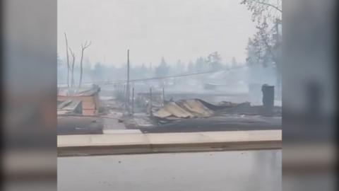 Video showing devastation from wildfires in Jasper