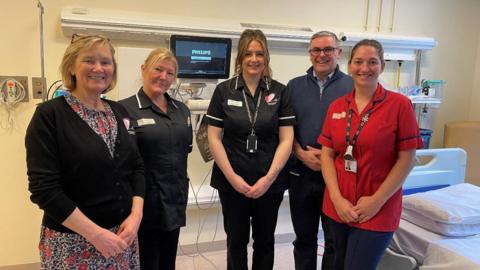 Left to right: Karen Chiarello, Grace O’Hagan, Marie Webster, Paul Moore, and Joanne Standish