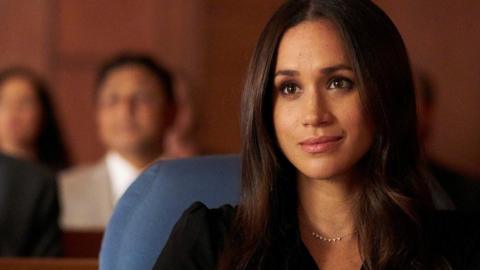The Duchess of Sussex - then Meghan Markle - in series seven of Suits