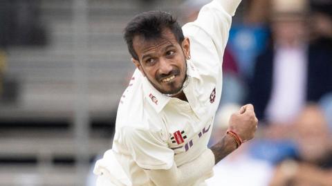 Yuzvendra Chahal bowling for Northamptonshire