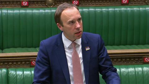 Matt Hancock in Parliament on 17 May