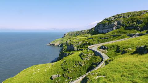 Winding road at Great Orme, North Wales