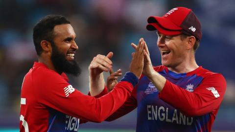 Adil Rashid and Eoin Morgan