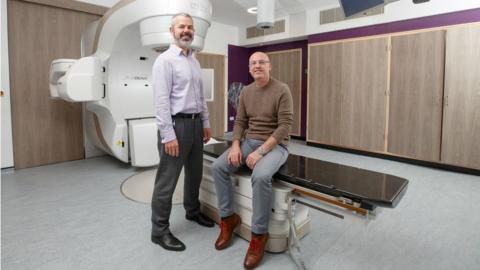 Professor Anthony Chalmers from the Cancer Research UK Glasgow Centre with Jak Deschner