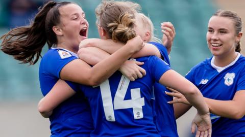 Cardiff City Women celebrate