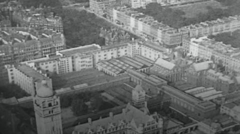 Footage shows the changing face of London's city landscape over the last 100 years.