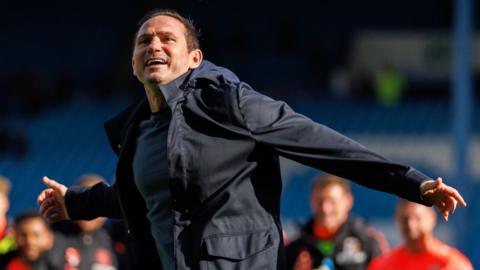 Frank Lampard celebrates with Coventry fans