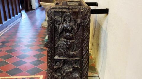 The Mermaid of Zennor, which inspired a story in the drama, was immortalised on a late medieval bench-end.