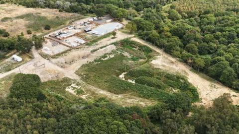 The site on the north west side of Swanton Lane, near Canterbury