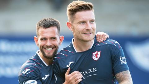 Raith Rovers players celebrating